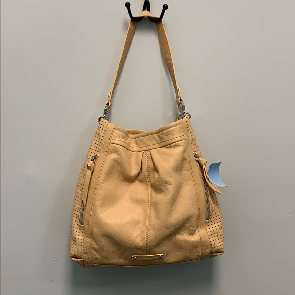 Peach colored B Makowsky Shoulder Bag